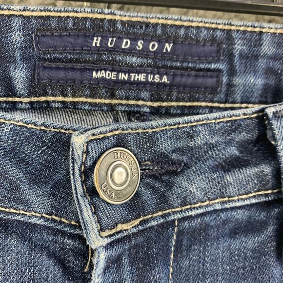 Hudson Womens Jeans Flap Pocket Slim Straight Pants Denim Sz 28 Low Rise - Picture 13 of 16